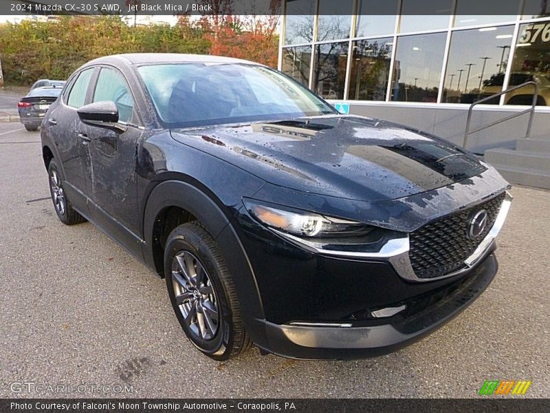 Jet Black Mica / Black 2024 Mazda CX-30 S AWD