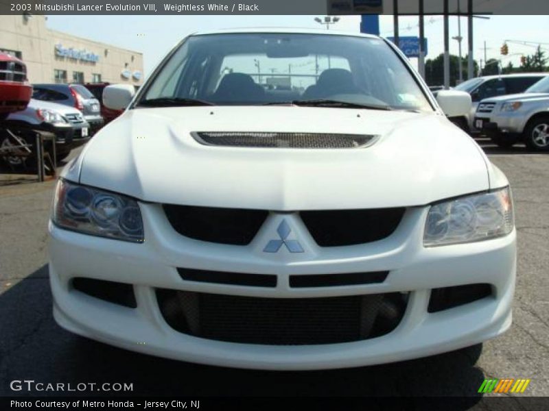 Weightless White / Black 2003 Mitsubishi Lancer Evolution VIII