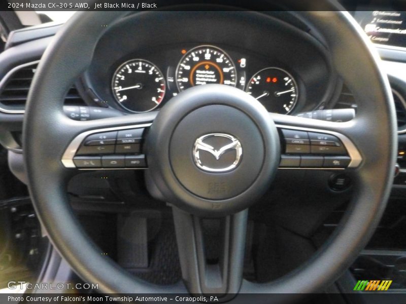 Jet Black Mica / Black 2024 Mazda CX-30 S AWD