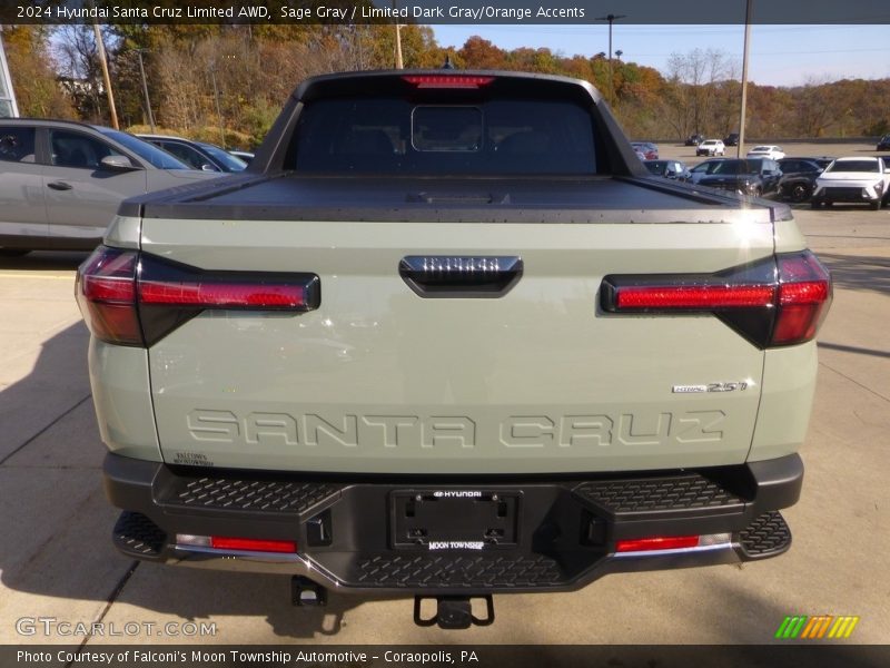 Sage Gray / Limited Dark Gray/Orange Accents 2024 Hyundai Santa Cruz Limited AWD