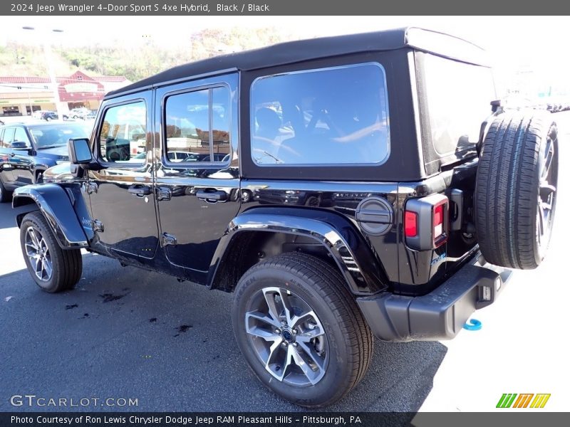 Black / Black 2024 Jeep Wrangler 4-Door Sport S 4xe Hybrid