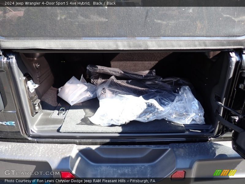 Black / Black 2024 Jeep Wrangler 4-Door Sport S 4xe Hybrid