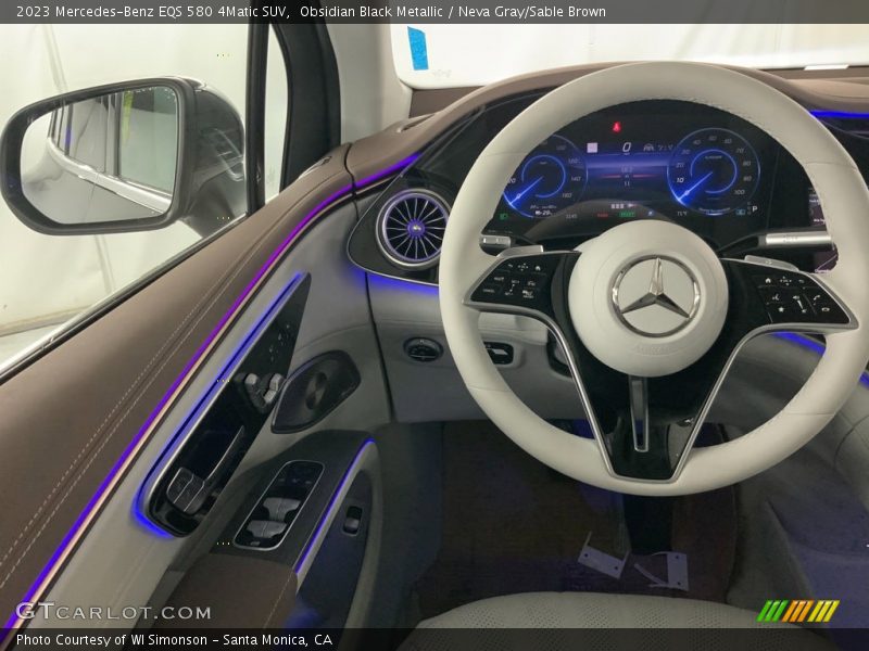 Obsidian Black Metallic / Neva Gray/Sable Brown 2023 Mercedes-Benz EQS 580 4Matic SUV