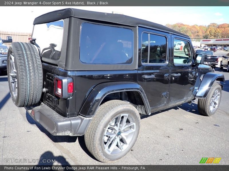 Black / Black 2024 Jeep Wrangler 4-Door Sport S 4xe Hybrid