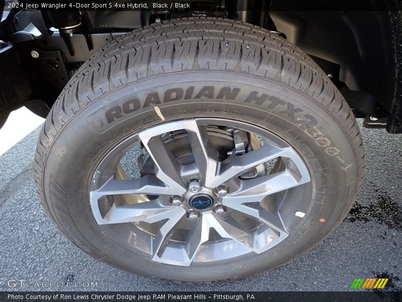Black / Black 2024 Jeep Wrangler 4-Door Sport S 4xe Hybrid
