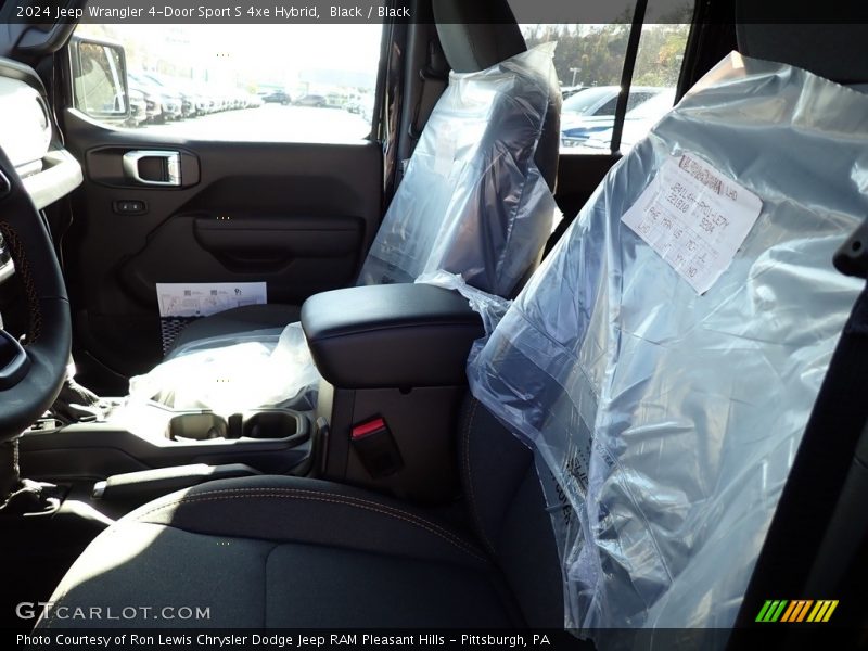 Black / Black 2024 Jeep Wrangler 4-Door Sport S 4xe Hybrid