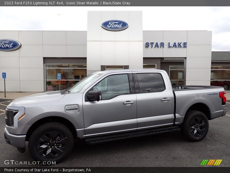Iconic Silver Metallic / Black/Slate Gray 2023 Ford F150 Lightning XLT 4x4