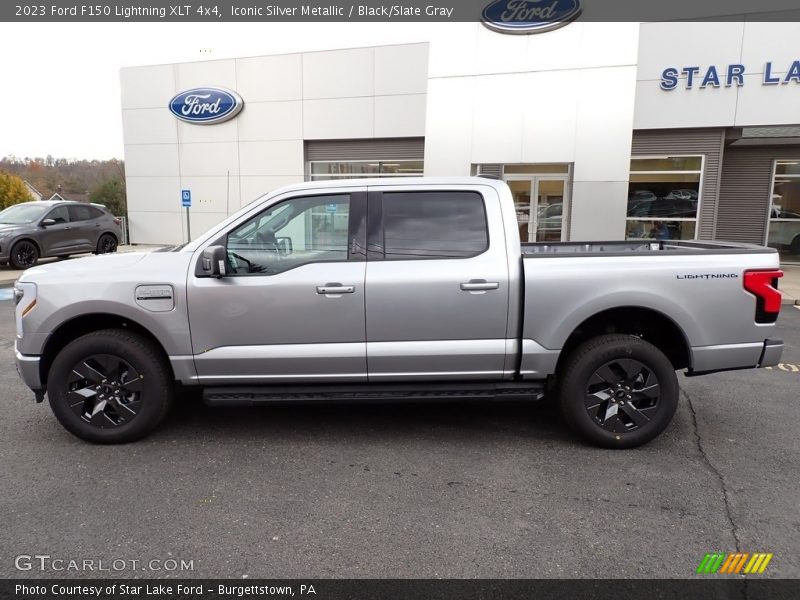 Iconic Silver Metallic / Black/Slate Gray 2023 Ford F150 Lightning XLT 4x4