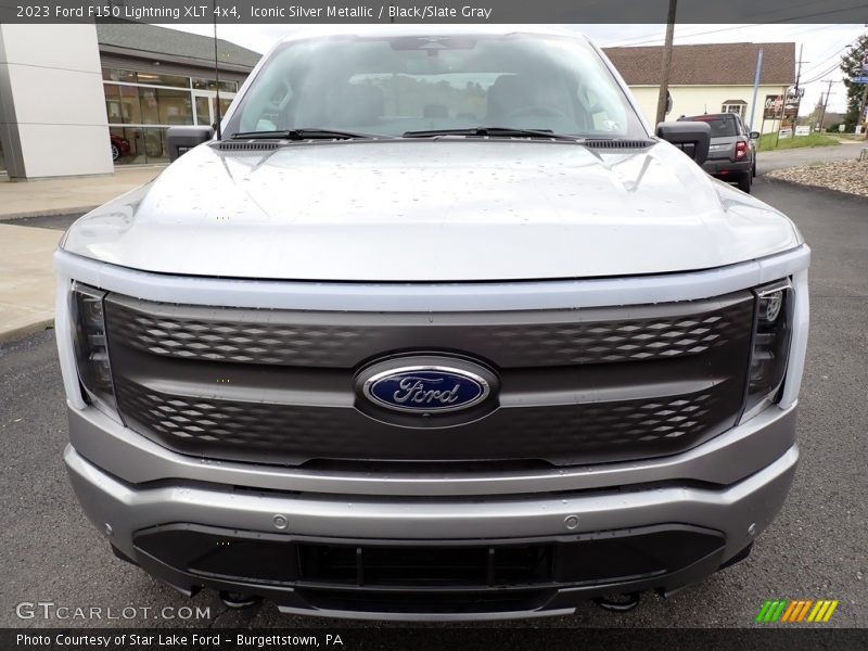 Iconic Silver Metallic / Black/Slate Gray 2023 Ford F150 Lightning XLT 4x4