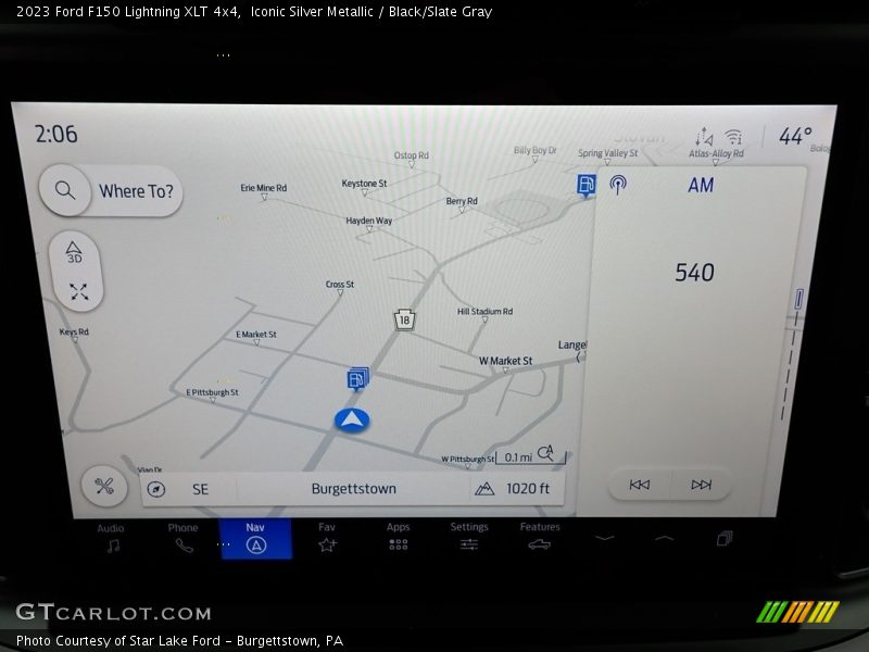 Navigation of 2023 F150 Lightning XLT 4x4