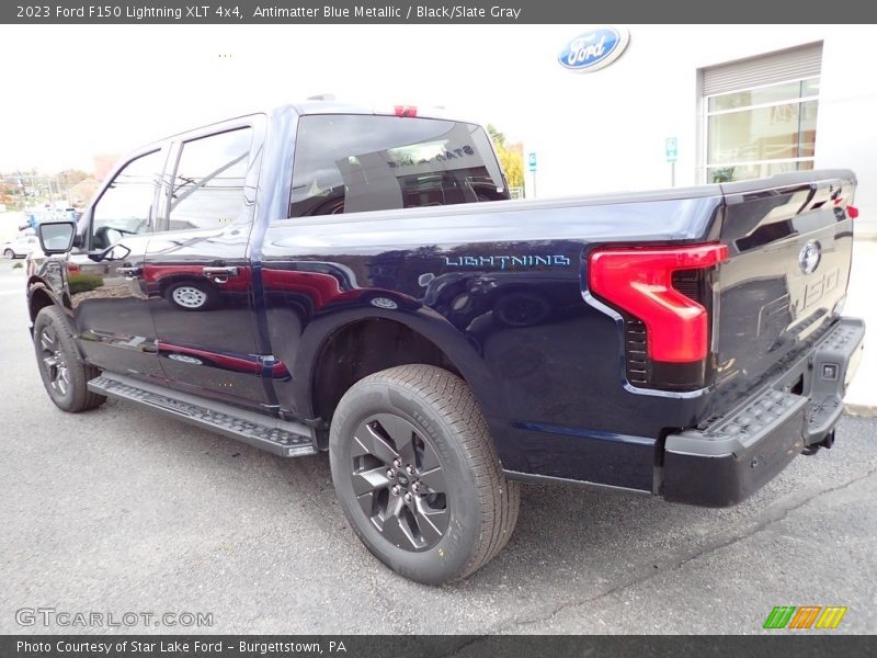 Antimatter Blue Metallic / Black/Slate Gray 2023 Ford F150 Lightning XLT 4x4