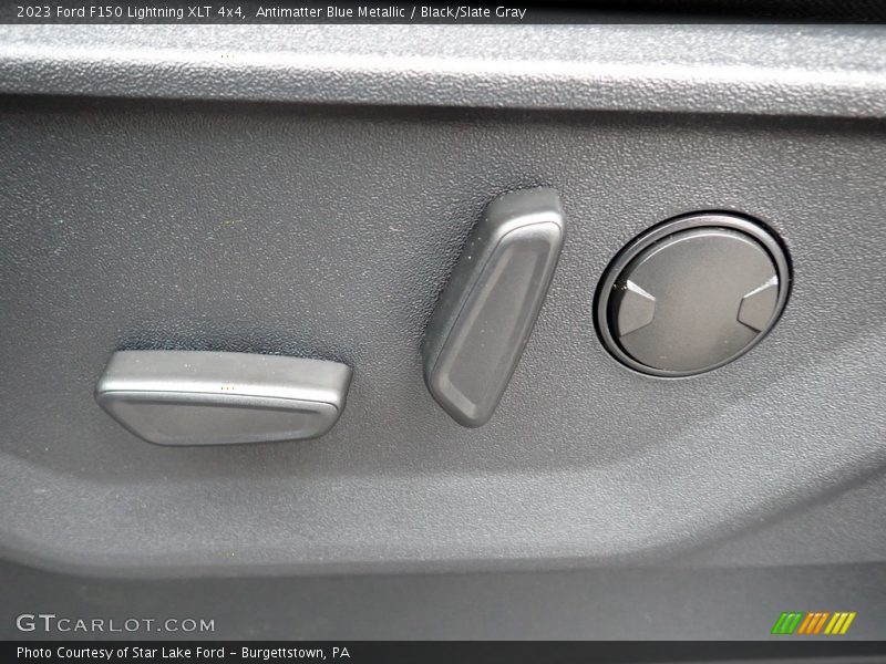 Antimatter Blue Metallic / Black/Slate Gray 2023 Ford F150 Lightning XLT 4x4