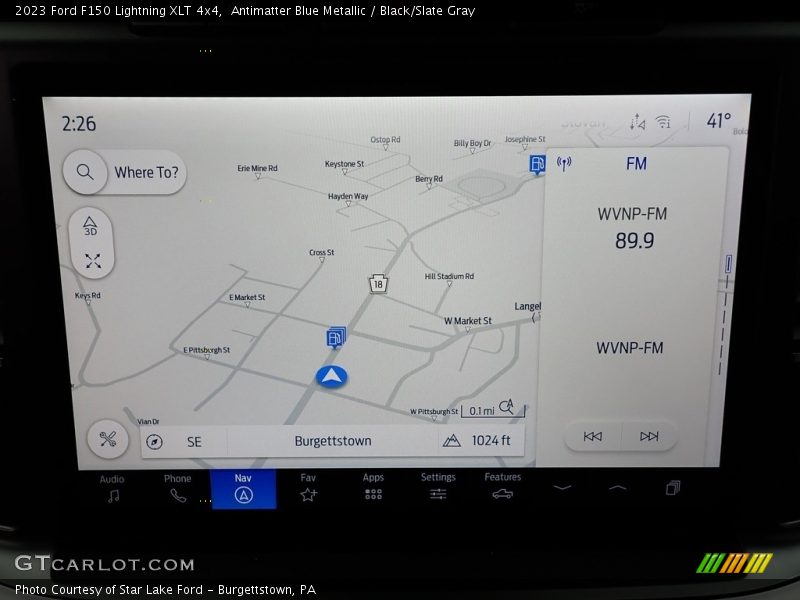 Navigation of 2023 F150 Lightning XLT 4x4