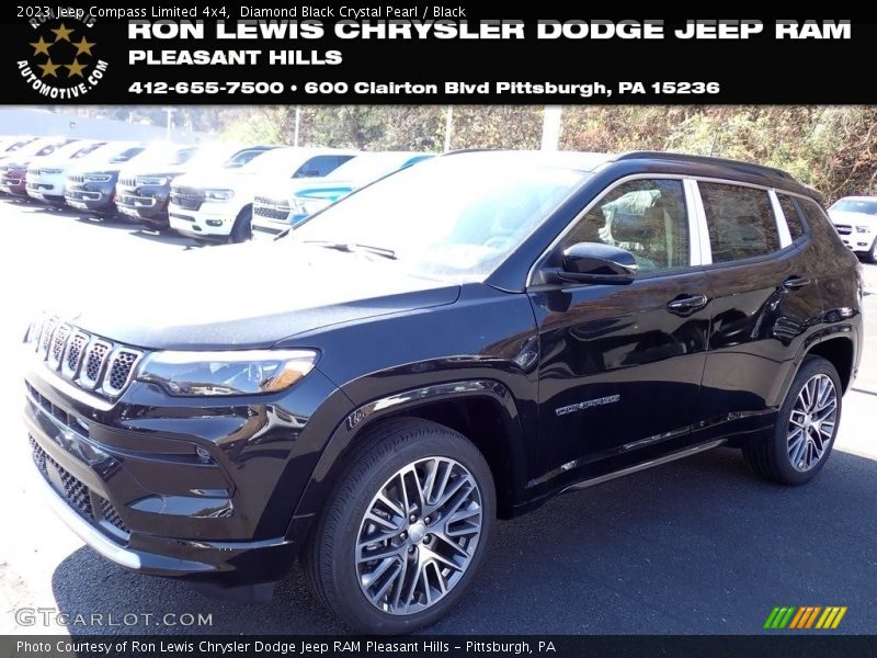 Diamond Black Crystal Pearl / Black 2023 Jeep Compass Limited 4x4