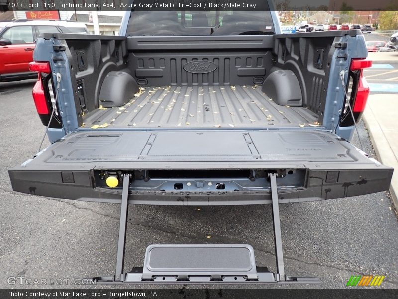 Azure Gray Metallic Tri-Coat / Black/Slate Gray 2023 Ford F150 Lightning Lariat 4x4