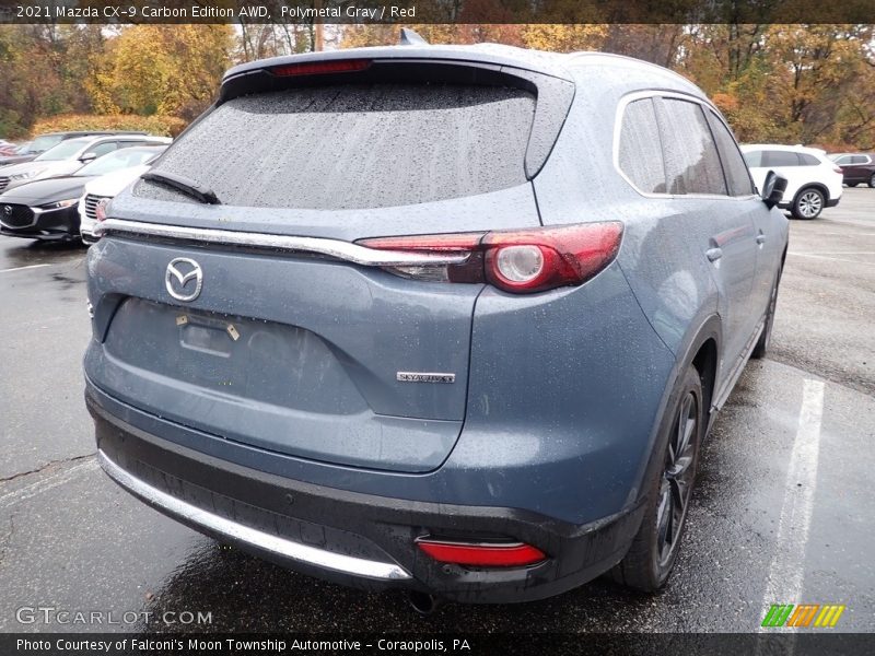 Polymetal Gray / Red 2021 Mazda CX-9 Carbon Edition AWD