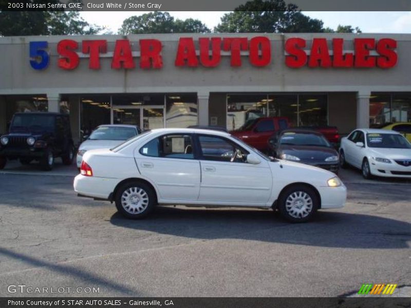 Cloud White / Stone Gray 2003 Nissan Sentra GXE