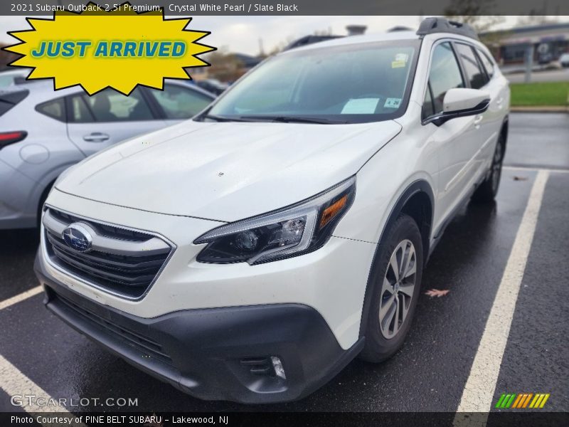 Crystal White Pearl / Slate Black 2021 Subaru Outback 2.5i Premium