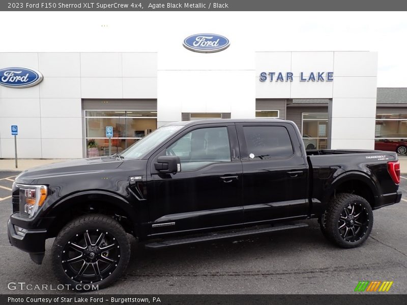 Agate Black Metallic / Black 2023 Ford F150 Sherrod XLT SuperCrew 4x4