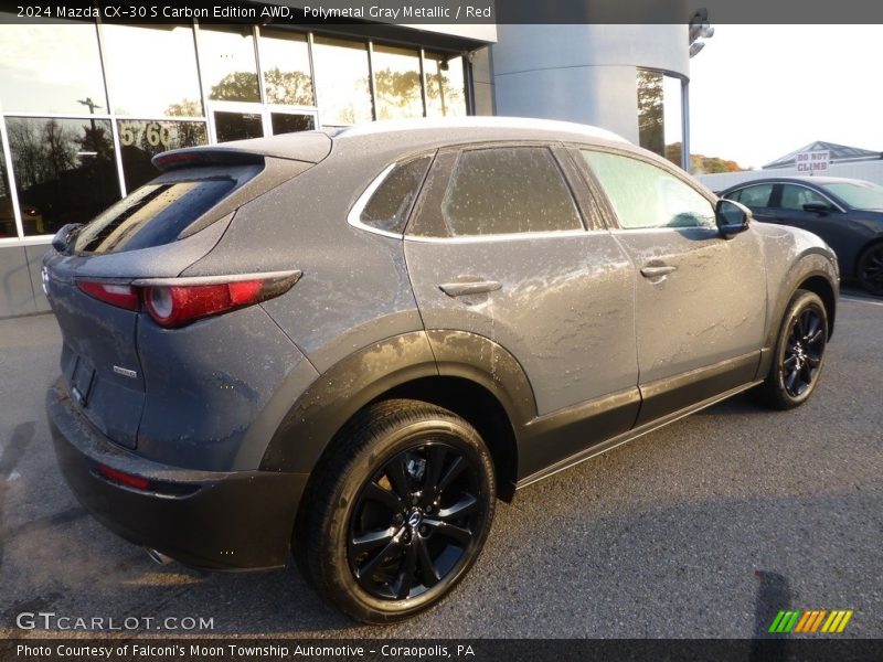 Polymetal Gray Metallic / Red 2024 Mazda CX-30 S Carbon Edition AWD