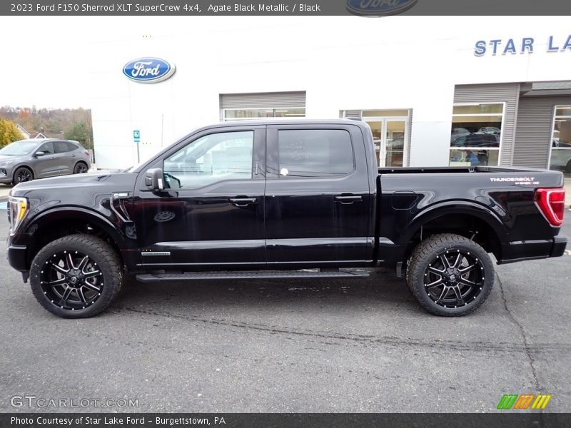 Agate Black Metallic / Black 2023 Ford F150 Sherrod XLT SuperCrew 4x4