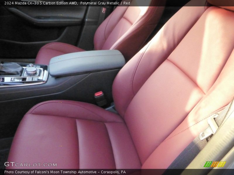 Polymetal Gray Metallic / Red 2024 Mazda CX-30 S Carbon Edition AWD
