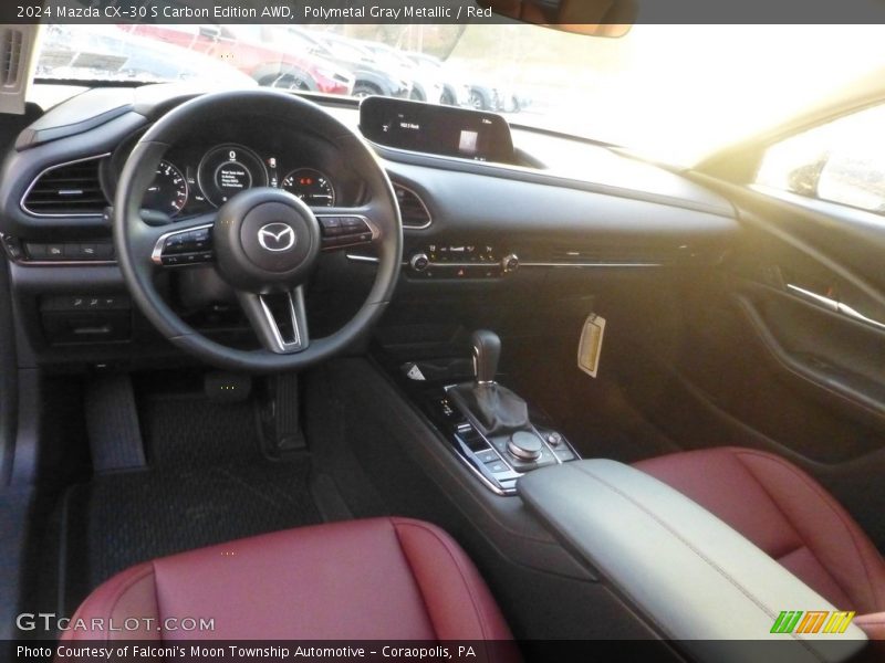 Polymetal Gray Metallic / Red 2024 Mazda CX-30 S Carbon Edition AWD