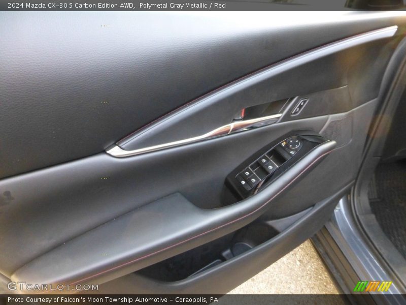 Polymetal Gray Metallic / Red 2024 Mazda CX-30 S Carbon Edition AWD