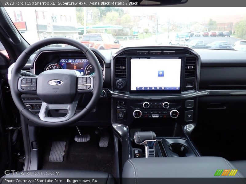 Agate Black Metallic / Black 2023 Ford F150 Sherrod XLT SuperCrew 4x4