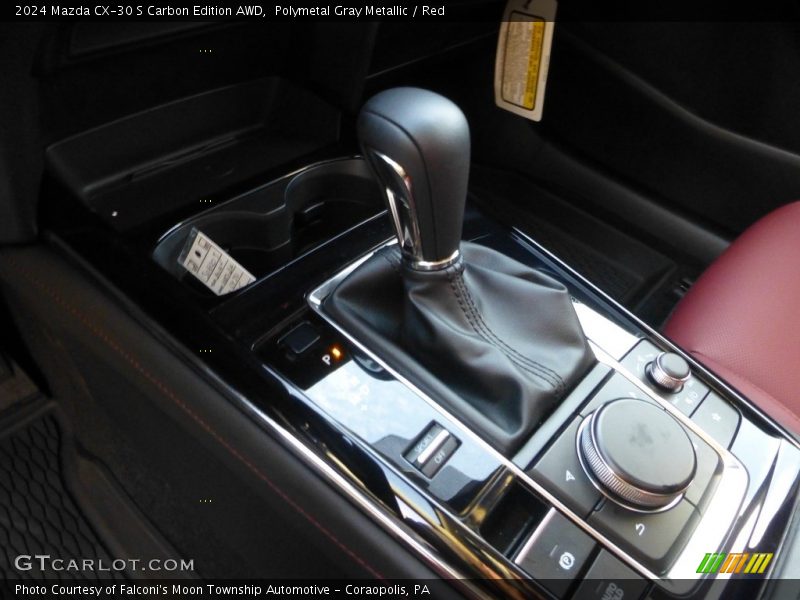 Polymetal Gray Metallic / Red 2024 Mazda CX-30 S Carbon Edition AWD