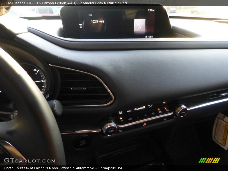 Polymetal Gray Metallic / Red 2024 Mazda CX-30 S Carbon Edition AWD