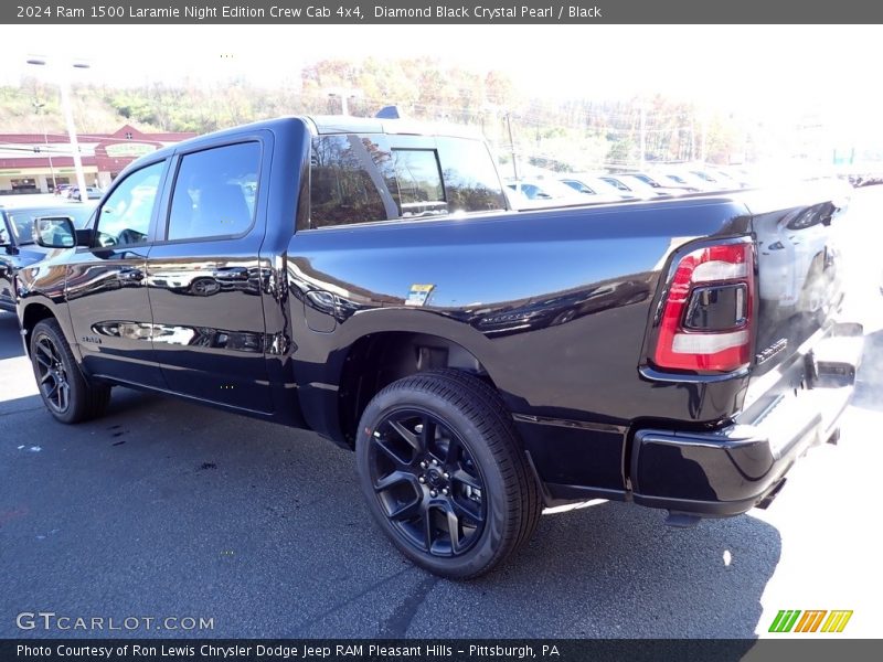 Diamond Black Crystal Pearl / Black 2024 Ram 1500 Laramie Night Edition Crew Cab 4x4