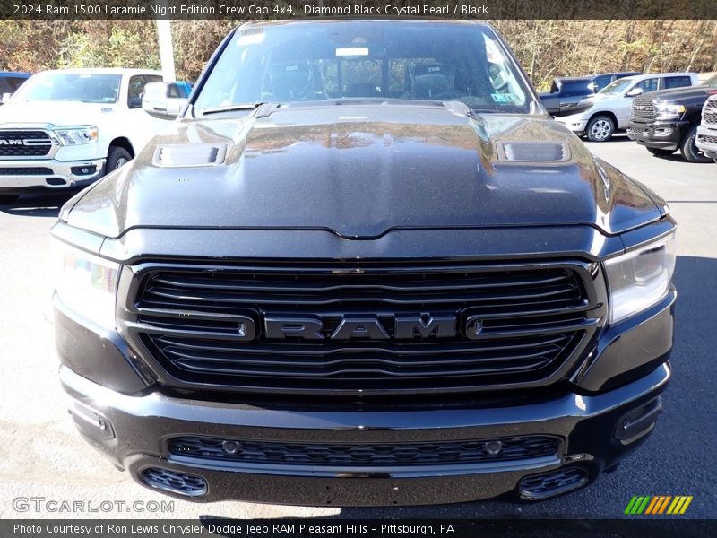 Diamond Black Crystal Pearl / Black 2024 Ram 1500 Laramie Night Edition Crew Cab 4x4