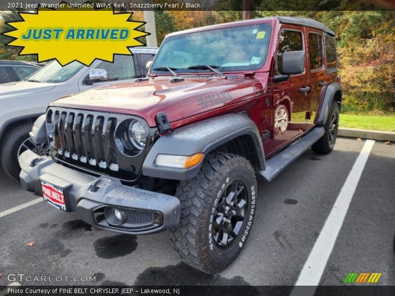 Snazzberry Pearl / Black 2021 Jeep Wrangler Unlimited Willys 4x4