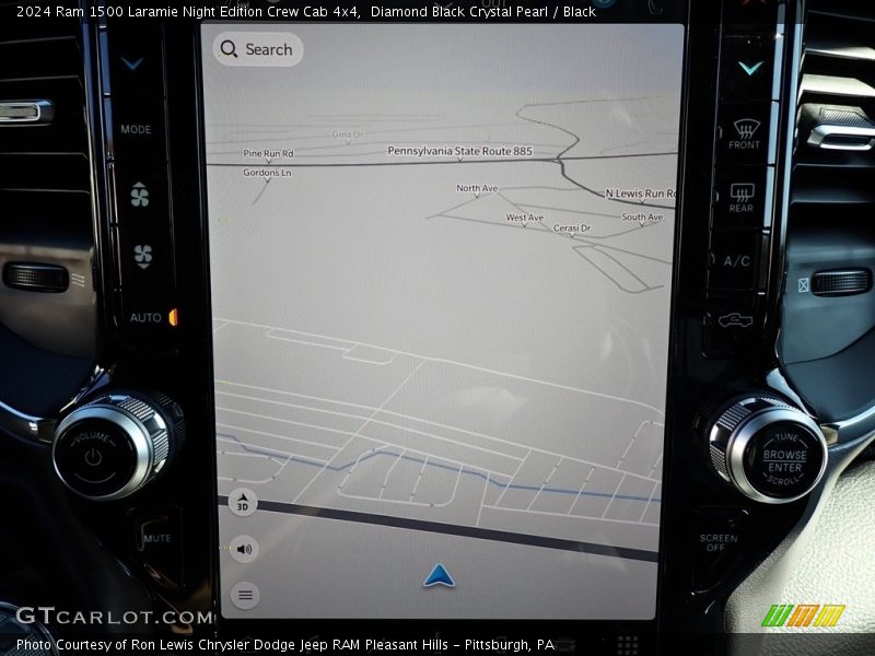 Navigation of 2024 1500 Laramie Night Edition Crew Cab 4x4