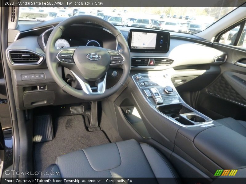 Twilight Black / Gray 2023 Hyundai Santa Fe SEL AWD
