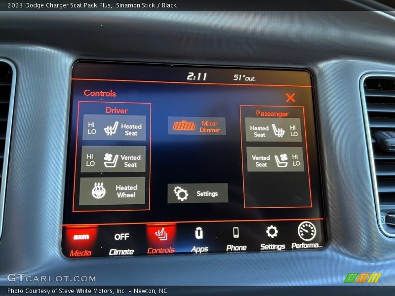 Controls of 2023 Charger Scat Pack Plus