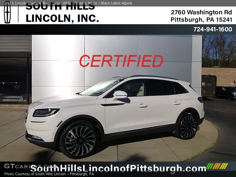 Pristine White / Black Label Alpine 2021 Lincoln Nautilus Black Label AWD
