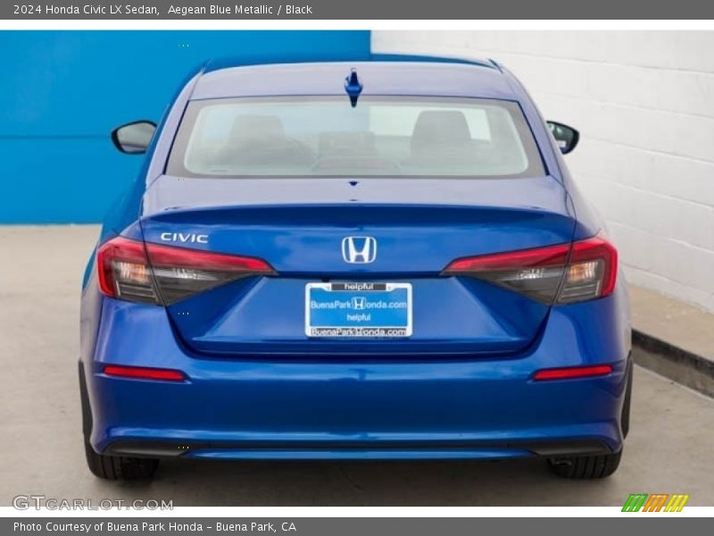 Aegean Blue Metallic / Black 2024 Honda Civic LX Sedan