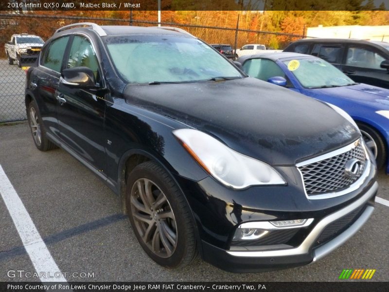 Malbec Black / Wheat 2016 Infiniti QX50 AWD