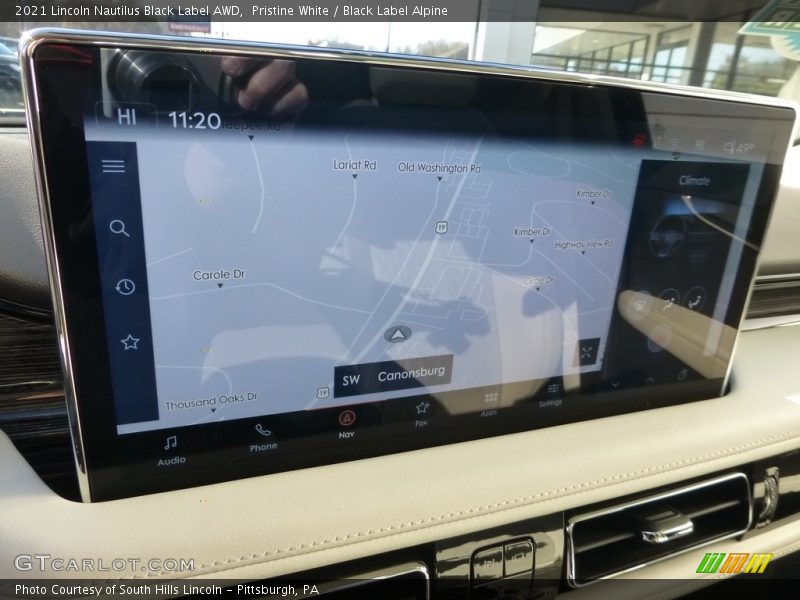 Navigation of 2021 Nautilus Black Label AWD