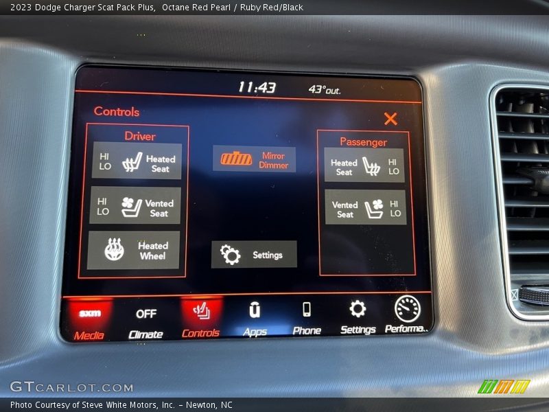 Controls of 2023 Charger Scat Pack Plus
