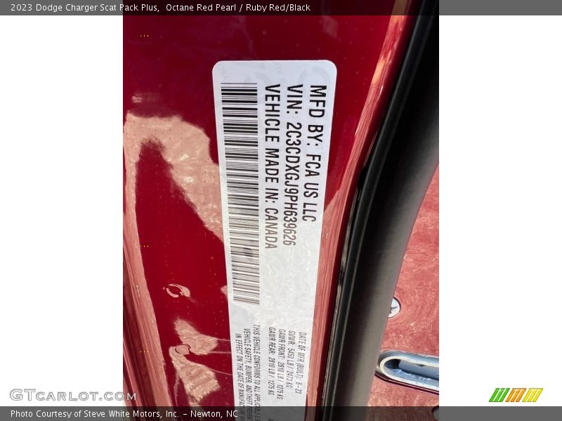 Octane Red Pearl / Ruby Red/Black 2023 Dodge Charger Scat Pack Plus