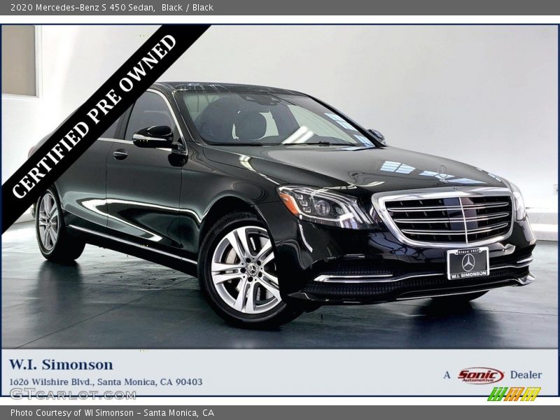 Black / Black 2020 Mercedes-Benz S 450 Sedan