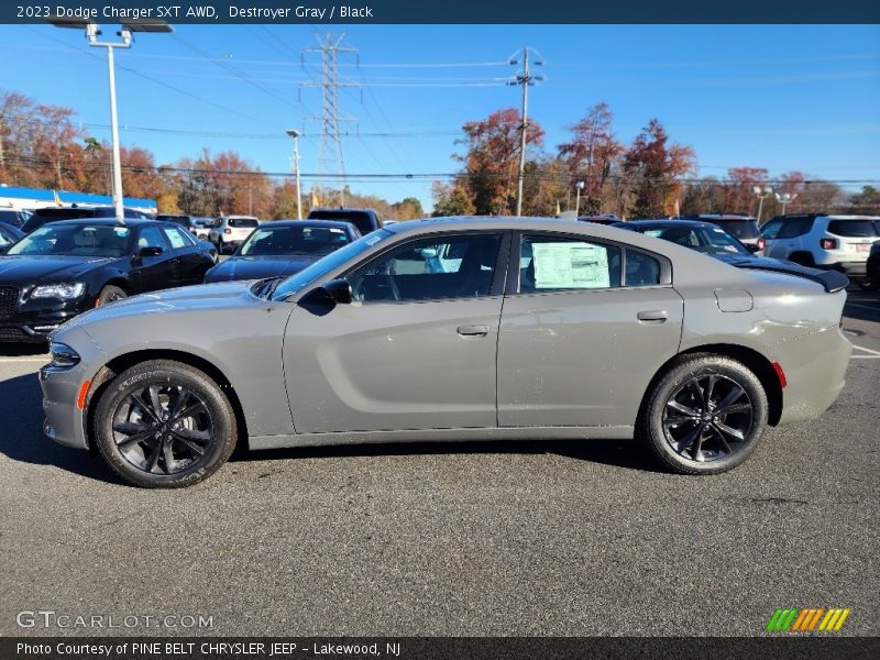 Destroyer Gray / Black 2023 Dodge Charger SXT AWD