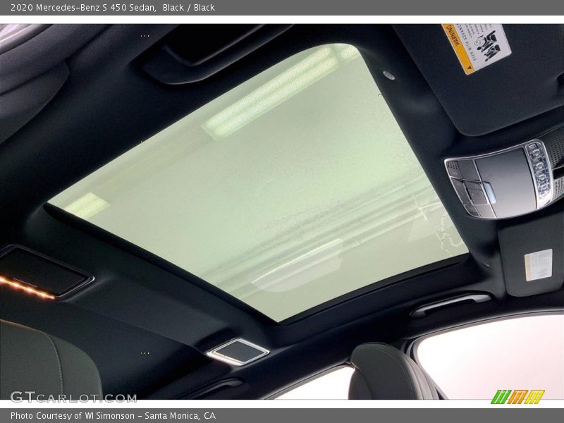 Sunroof of 2020 S 450 Sedan