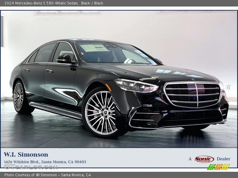 Black / Black 2024 Mercedes-Benz S 580 4Matic Sedan