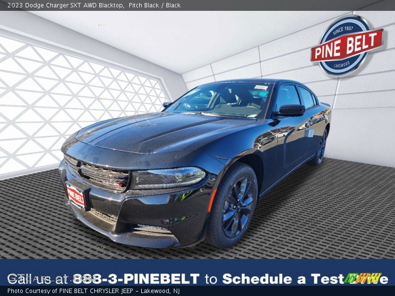 Pitch Black / Black 2023 Dodge Charger SXT AWD Blacktop