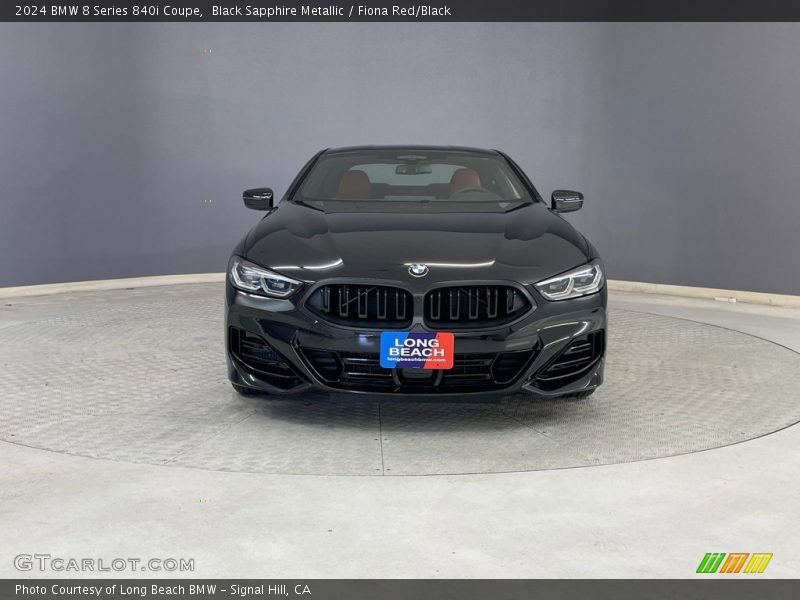 Black Sapphire Metallic / Fiona Red/Black 2024 BMW 8 Series 840i Coupe