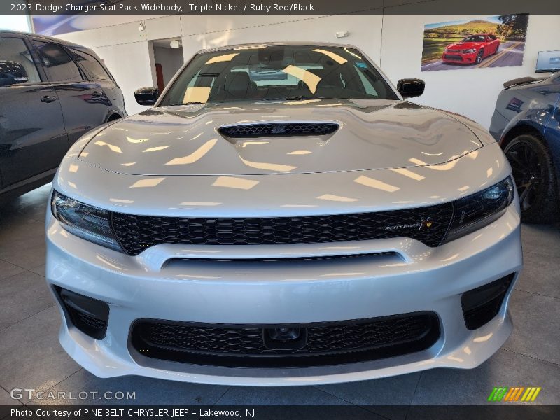 Triple Nickel / Ruby Red/Black 2023 Dodge Charger Scat Pack Widebody